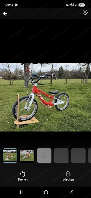Woom 1 Plus rot Laufrad Bild 2