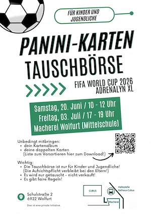 Privat organisierte Panini-Karten-Tauschbörse