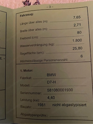 Segelboot Dufour 1800 mit Hänger Bild 5