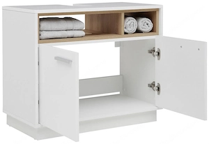 Badezimmermöbel Waschbeckenunterschrank + Spiegelschrank mit LED Bild 2