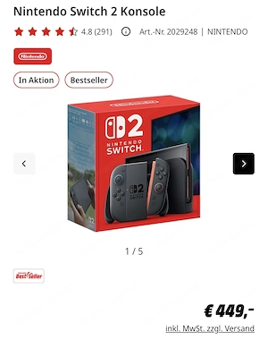 Nintendo Switch 2 (Wie Neu) Bild 3