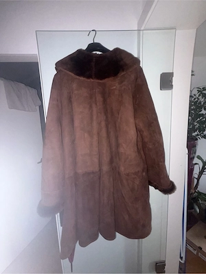 Vintage Shearling Lammfell Mantel Bild 2
