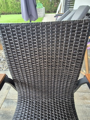 6 x Gartenstuhl Polyrattan Stahl Bild 3