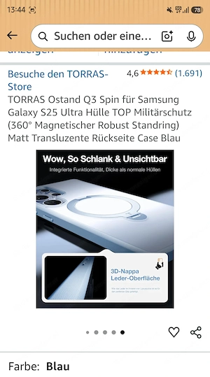 HANDYHÜLLE Marke Torras für Samsung Galaxy S25 ULTRA Bild 7