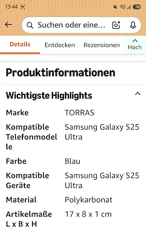HANDYHÜLLE Marke Torras für Samsung Galaxy S25 ULTRA Bild 8