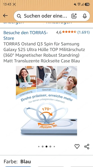 HANDYHÜLLE Marke Torras für Samsung Galaxy S25 ULTRA Bild 5