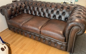 Chesterfield Sofa echtes Leder 
