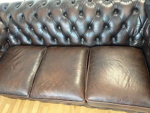 Chesterfield Sofa echtes Leder  Bild 2