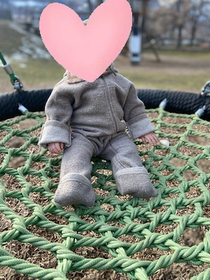Emma & Noah Wollwalk-Overall Größe 74