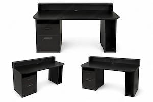 Großer schwarzer Schreibtisch 160 cm   ideal für Homeoffice & Gaming