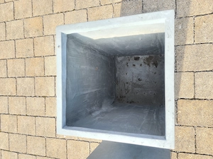 1 Stück Pflanzenkübel NEU   Tower 70x35x35cm Grau (Betonschleier-Optik)    Bild 2