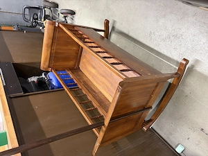 Schöne alte Holzwiege  Bild 2