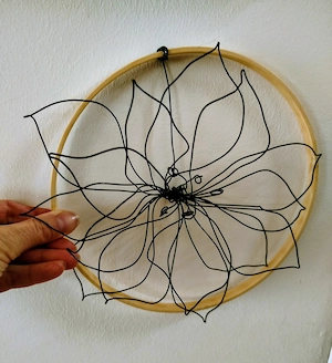 Deko Loop mit Drahtblume neu  Bild 3