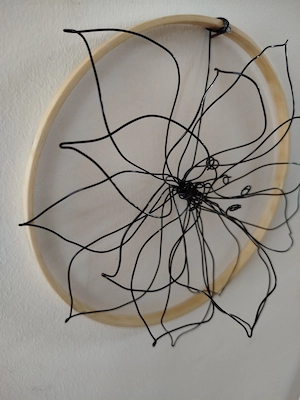 Deko Loop mit Drahtblume neu  Bild 2