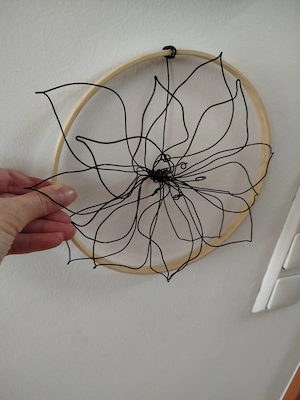 Deko Loop mit Drahtblume neu 