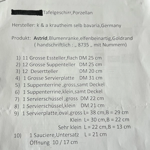 Tafelservice Porzellanmanufaktur K&a Krautheim selb bavaria zu verkaufen Bild 5