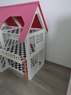 Puppenhaus Holz mit Zubehör  Bild 6
