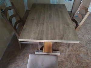 Küchen Eckbank mit ausziehbarem Tisch und 3 Stühlen Bild 4