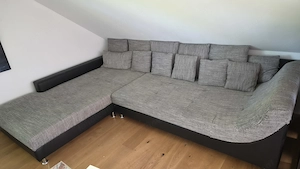 Große Couch grau 310x230cm Bild 2