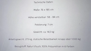 Massageliege inner strength E2  Bild 6