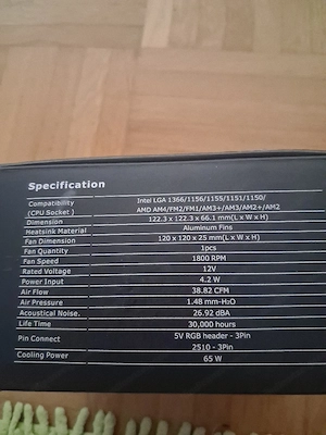 Cpu Lüfter RGB Bild 3