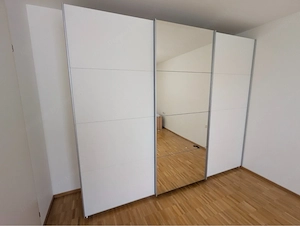 Kleiderschrank weiß mit Spiegel