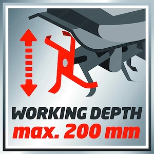 Artikel: Einhell Elektro-Bodenhacke GC-RT 7530 (750 W, 30 cm Arbeitsbreite, 200 mm Arbeitstiefe, 4 r Bild 7