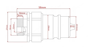Artikel: 3x Hydraulik Schnellkupplung Steckkupplung Kupplung M18x1 5 Hochwertiger Artikel aus unsere Bild 6