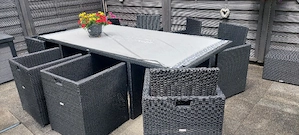 Verschenke Garten Esstischset gegen selbstabholung  Bild 2