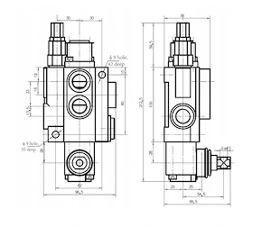 Artikel: Hydraulikverteiler Monoblock Hebelsteuerung 40l 04P40 4 Fach Hochwertiger Artikel aus unser Bild 4