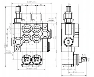 Artikel: Hydraulikverteiler Monoblock Hebelsteuerung 40l 04P40 4 Fach Hochwertiger Artikel aus unser Bild 3
