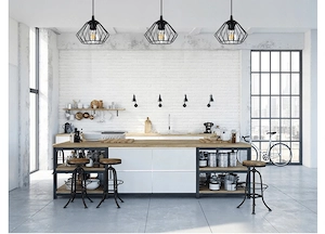 Artikel: 10x ceiling lamp hanging light black metal wire vintage industrial retro Hochwertiger Artik Bild 6