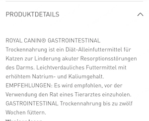 Katzenfutter Gastrointestinal Royal Canin Bild 2
