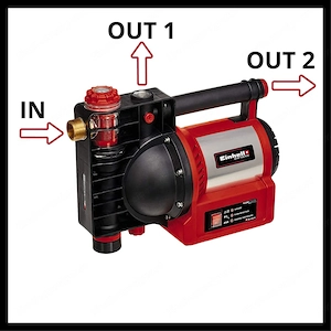 Einhell Gartenpumpe GE GP 1246 N FS 1.200 Watt 4.600 l h 5 bar Foerderdruck Wasserfuell Schmutz Saug Bild 3
