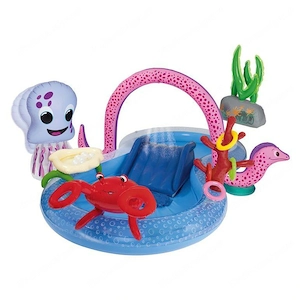 PLAYTIVE JUNIOR Kinder Erlebnispool mit Wassersprueher und Rutsche ab 2 Jahren Bild 3