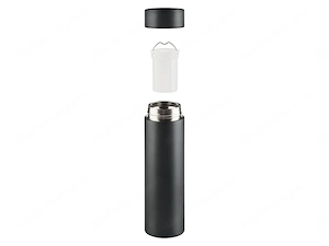 ERNESTO Thermobecher mit Temperaturanzeige LED 450 ml FARBWAHL