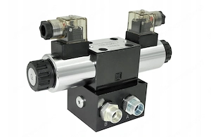 Hydraulikventil Steuerventil 1 Sektion CETOP 03 NG6 60l min 12V mit Grundplatte