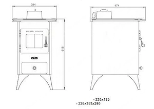 Artikel: Fireplace wood stove oven workshop stove 5kw Hochwertiger Artikel aus unserem Online-Shop Bild 4