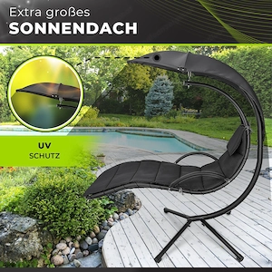 Haengeliege mit Gestell Gartenliege Sonnenliege in verschiedenen Farben Bild 3