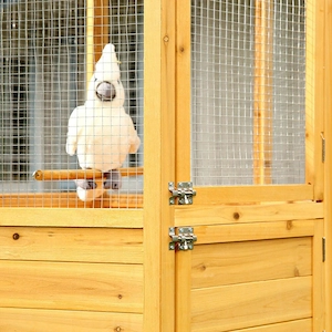 Artikel: Hexagonal bird cage XXL bird house bird aviary aviary house wood Hochwertiger Artikel aus u Bild 4