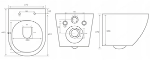 Geberit Vorwandelement Setangebot Wand WC Sitz komplett mit Platte 7 in1 XXXL Bild 4