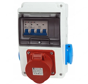 Artikel: #SALE# Electrical wall distributor 2x SCHUKO 1x CEE 32A construction power box Hochwertiger
