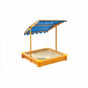 PLAYTIVE Sandkasten mit Dach und Eisdiele