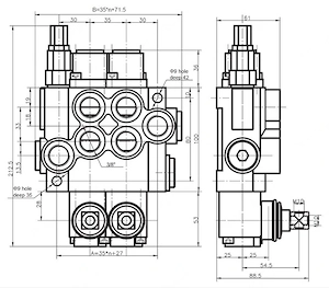 Hydraulikverteiler Hebelsteuerung 40l mit Joysticksteuerung im Starter Set Bild 5