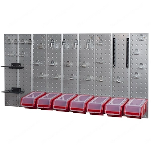BESTSELLER Werkzeugwand Metall Set Werkzeughaltern mit Lochwand Lagersystem Warkzeuglochwand Wandreg