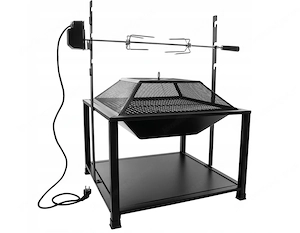 NEUHEIT Feurschale trifft Grill mit elektro Drehspiess komplett Set Bild 3