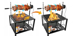NEUHEIT Feurschale trifft Grill mit elektro Drehspiess komplett Set Bild 6