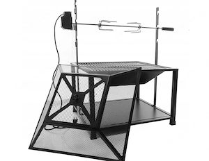 NEUHEIT Feurschale trifft Grill mit elektro Drehspiess komplett Set Bild 5
