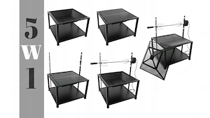 NEUHEIT Feurschale trifft Grill mit elektro Drehspiess komplett Set Bild 8