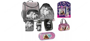 Artikel: Horse school bag knapsack school bag XXL set pencil bag girls Hochwertiger Artikel aus unse